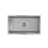 Pelican PL-VR3118 R20 18 Gauge Stainless Steel Undermount Kitchen Sink 31'' x 18'' w/ Low Radius Corners